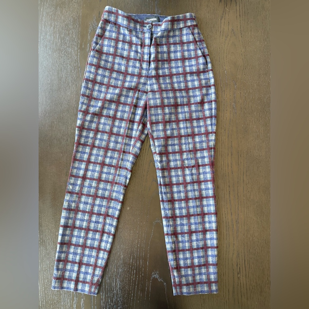 Express Plaid Chinos
